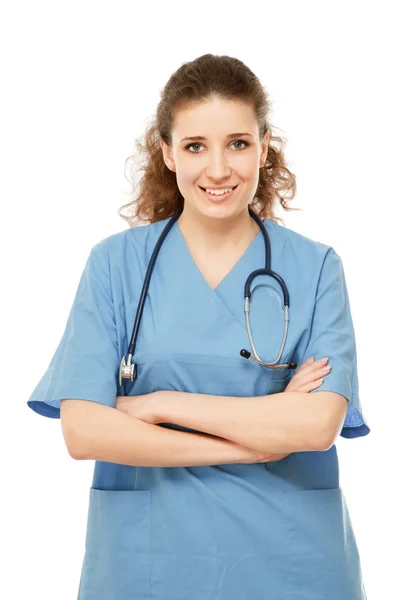 Female doctor with stethoscope — Stock Photo, Image