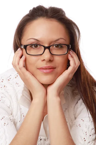 Junge Frau mit Brille — Stockfoto