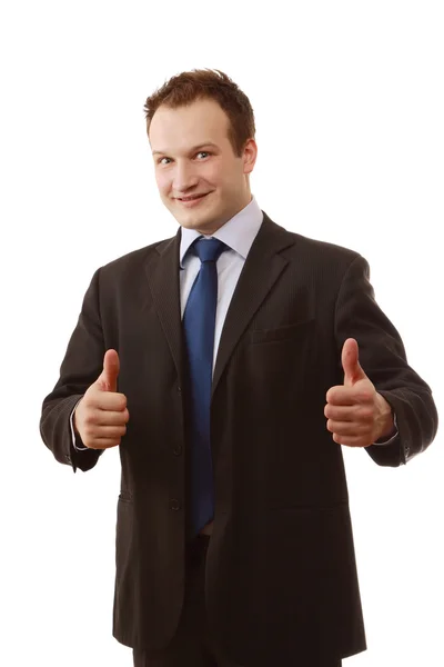 Businessman showing ok — Stock Photo, Image