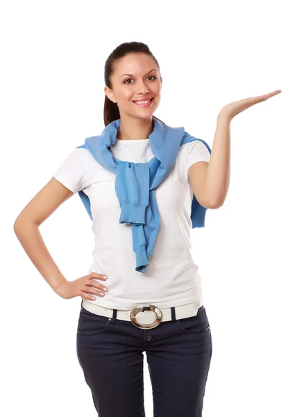 Woman displaying on her arm — Stock Photo, Image