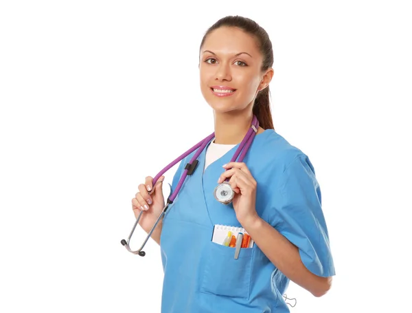 Retrato de una joven enfermera — Foto de Stock