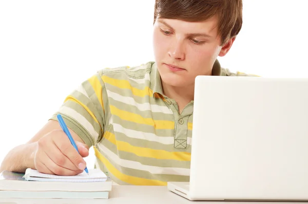 Jovem a estudar — Fotografia de Stock