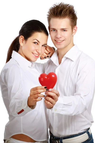 Couple Sexy and red heart — Stock Photo, Image