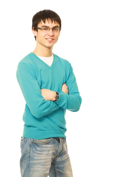 Jonge man draagt een bril — Stockfoto