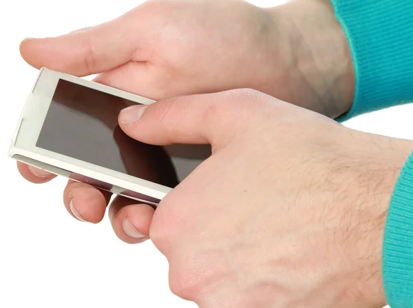 Man met een mobiele telefoon — Stockfoto