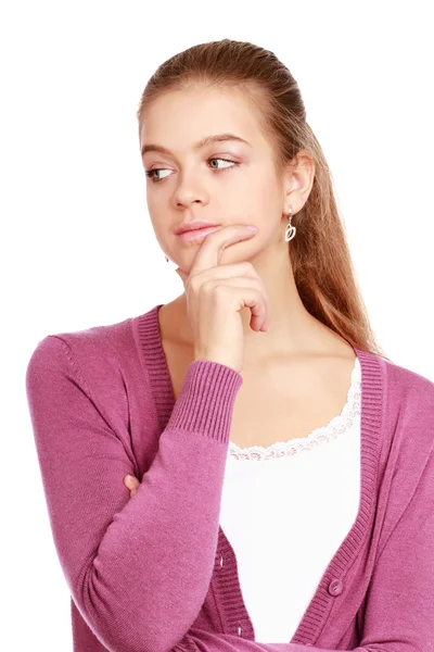 Woman standing with folded arms — Stock Photo, Image