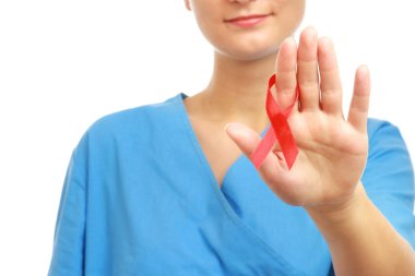 AIDS kurdele ile hemşire