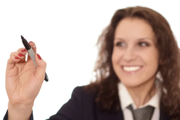 Businesswoman with a marker — Stock Photo, Image