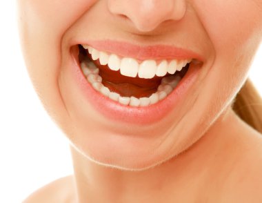 sağlıklı kadının dişli bir gülümseme