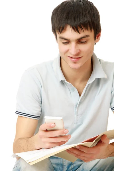 Homme parlant au téléphone — Photo