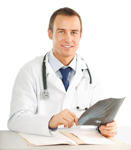 Doctor looking at x-ray — Stock Photo, Image