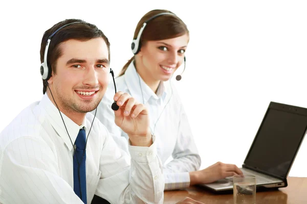 Consultores de servicio al cliente trabajando — Foto de Stock