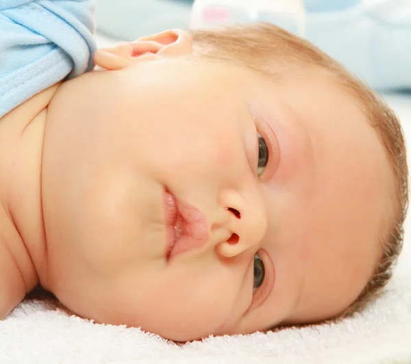 Infant in bed — Stock Photo, Image