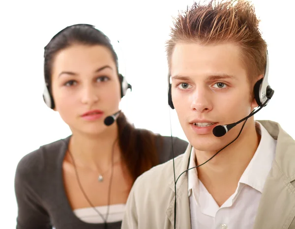 People working in a call center — Stock Photo, Image