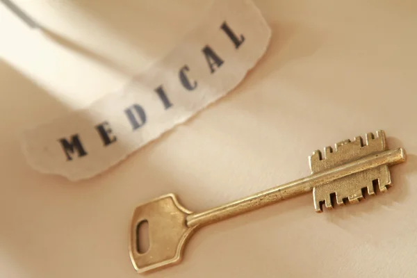 Word medical and key — Stock Photo, Image