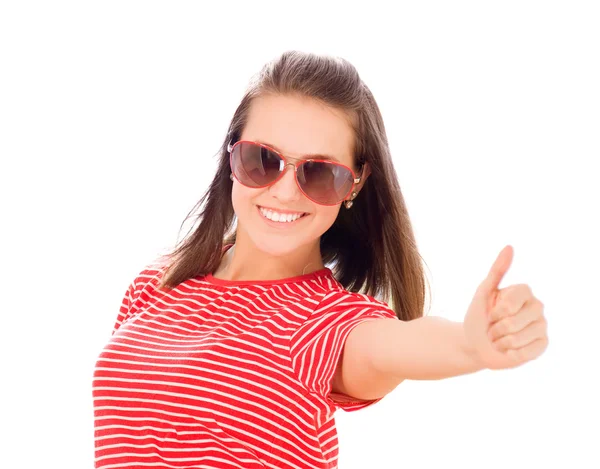 Uma bela mulher sorridente — Fotografia de Stock