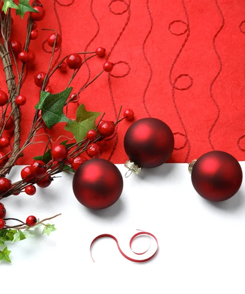 Red christmas balls — Stock Photo, Image