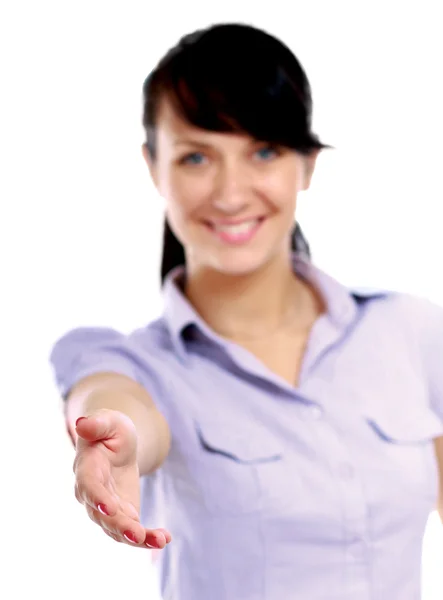 Businesswoman offering a handshake — Stock Photo, Image