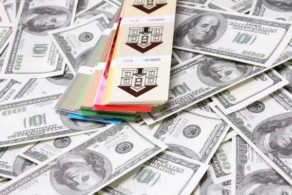 Paint on background of money. — Stock Photo, Image