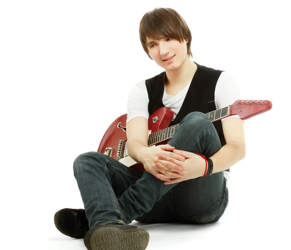 Hombre tocando una guitarra — Foto de Stock