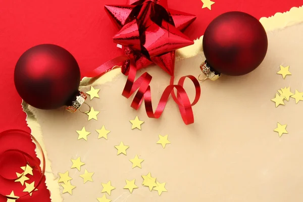 Christmas card with balls — Stock Photo, Image