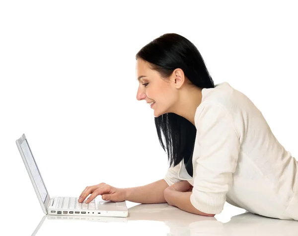 Businesswoman working on a laptop. — Stock Photo, Image