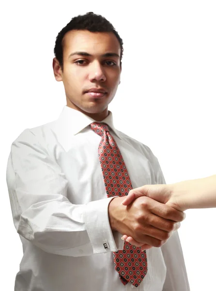 Handshake isolated on white background — Stock Photo, Image