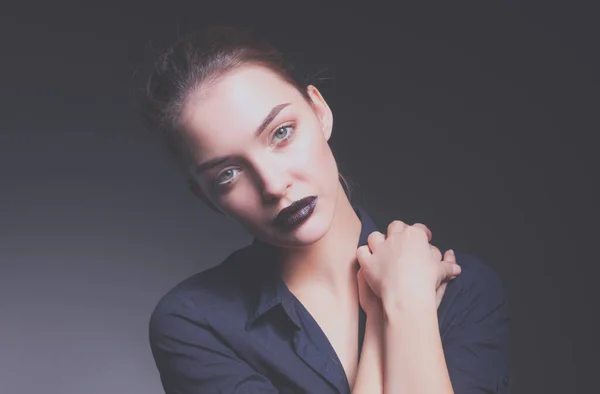 Retrato Una Hermosa Mujer Con Collar —  Fotos de Stock