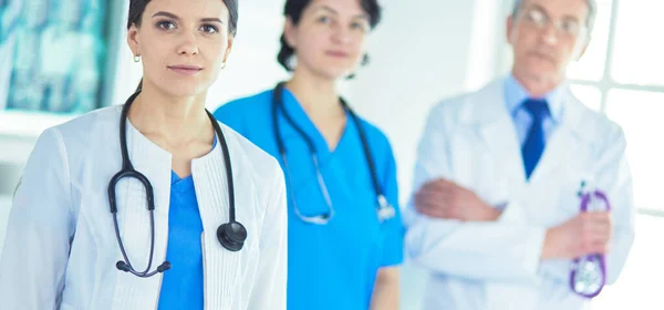 Groupe Médecins Infirmières Debout Dans Chambre Hôpital — Photo