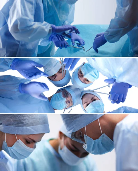 Cirurgião Equipa Trabalhar Sala Operações — Fotografia de Stock
