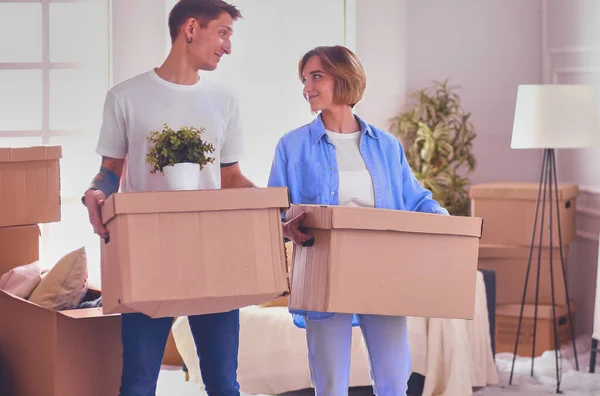 Paar Opbergdozen Voor Het Verplaatsen Van Handen Het Kijken Doos — Stockfoto