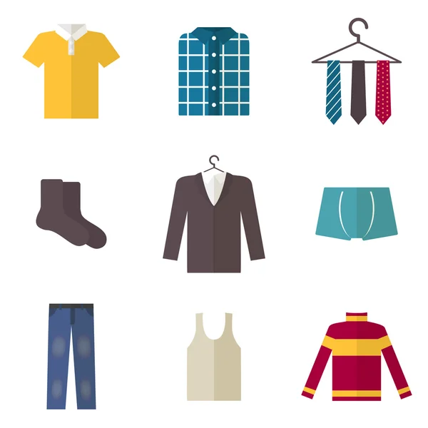 Conjunto de ropa hombre — Vector de stock