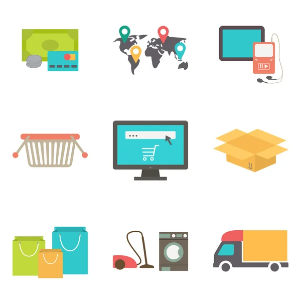 Shopping sur Internet — Image vectorielle