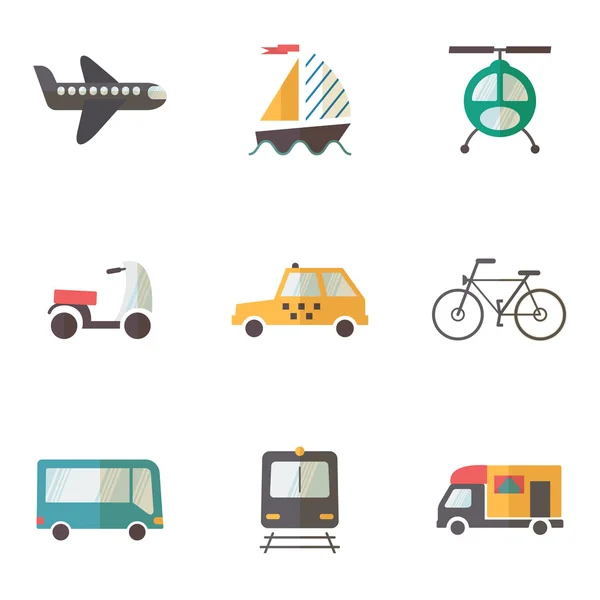 Transportation icons set — Stock Vector