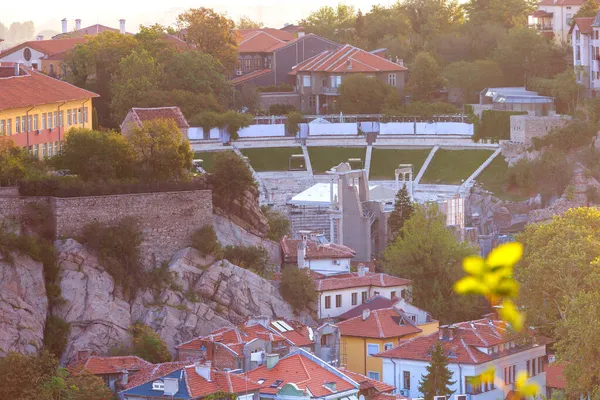 Amfiteater i Plovdiv, Bulgarien vid soluppgången — Stockfoto