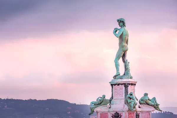 Estatua de David, Plaza Michelangelo, Florencia Italia — Foto de Stock