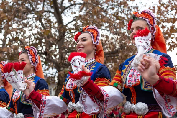 Plovdiv Bulgaria November 2021 Young Wine Parade Old Town Traditional — Stock Photo, Image