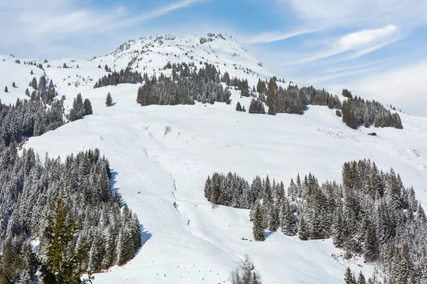 Snöpanorama, Alperna på vintern — Stockfoto