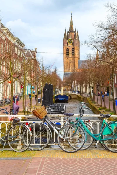 Hague, Netherlands old town street view — Stok fotoğraf