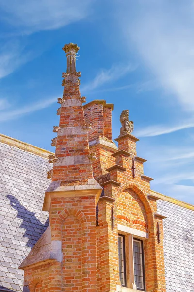 Detaljer om medeltida hus i Brygge, Belgien — Stockfoto