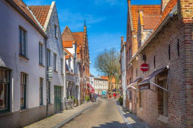 Sokak Görünümü'nde Bruges, Belguim