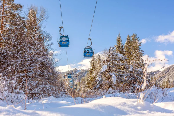 Skidort Bansko, Bulgarien, linbana — Stockfoto