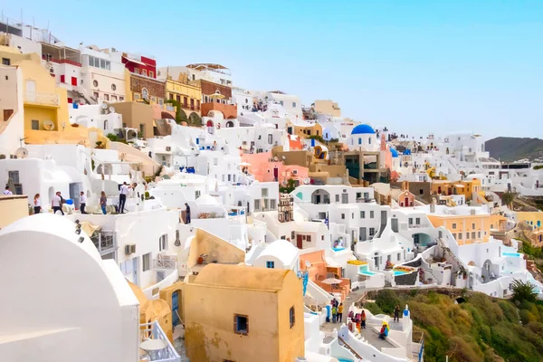 Oia Santorini Greece April 2019 Famous Village Cyclades Island Colorful — Stockfoto