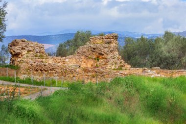 Antik Yunan kenti Sparta 'nın kalıntıları, Moreloponnese, Yunanistan