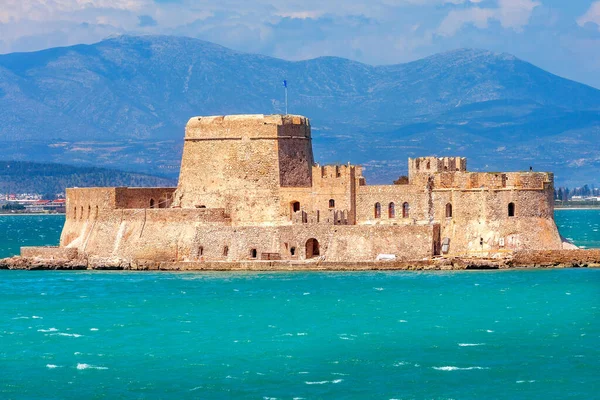 Bourtzi Water Castle Small Island Fortress Coast Nafplio Nafplion Greece — Stock Photo, Image