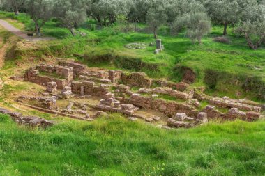 Antik Yunan kenti Sparta 'nın kalıntıları, Moreloponnese, Yunanistan
