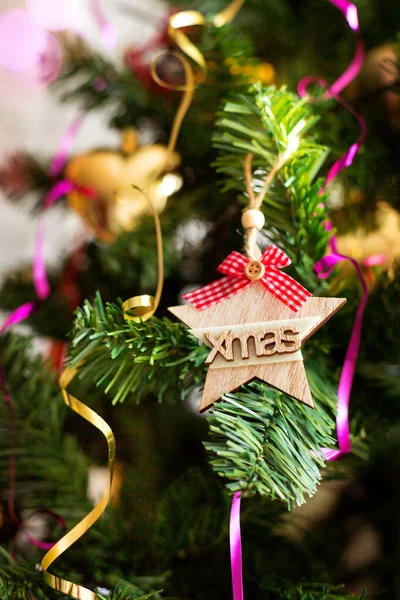 Christmas Star Xmas Tree Holiday Background — Photo