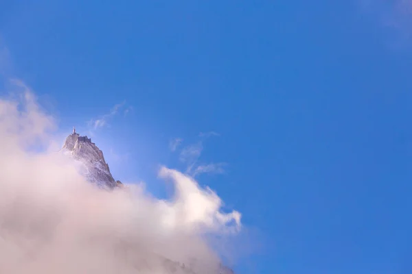 Фантастичний Вечірній Сніговий Ландшафт Гір French Alps Aiguille Midi Chamonix — стокове фото