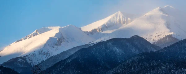 Bansko Bulgaria Viaggi Paesaggio Invernale Panorama Della Neve Pirin Vette — Foto Stock