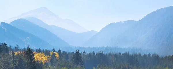 Herbstpanorama Banner Hintergrund Von Pirin Bulgarien Berggipfel — Stockfoto